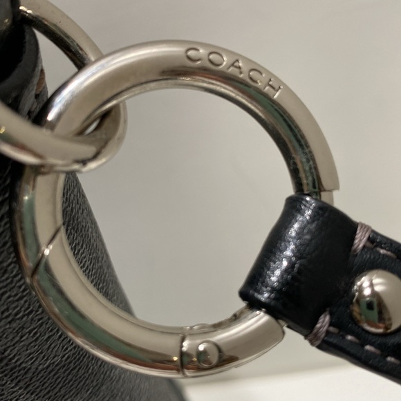 COACH (#F19816) “Peyton” Grey/ Black Logo Signature Coated Canvas Tote Bag - Picture 6 of 15